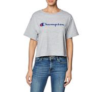 Champion The Cropped Tee T-Shirt, Gris Oxford, XS Femme
