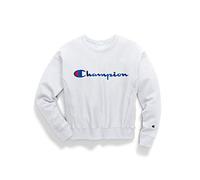 CHAMPION Womens Reverse Weave Chainstitch Script Spellout Logo Crewneck Sweatshirt-WHITE_M