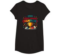 Champions de l'équipe de rêve de première année T-Shirt, Fille, Noir, XS