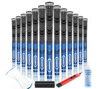 Champkey MCS Hybrid Lot de 13 grips de golf | Livrés avec solvant, 15 bandes, étau et lame de crochet | toutes les conditions météorologiques et haute rétroaction