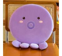 champracer Coussin de chaise rond pour enfant - Motif dessin animé - Épaisseur : 40 cm - En mousse à mémoire de forme - Avec housse amovible - Motif : pieuvre