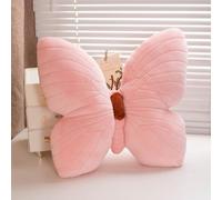 champracer Coussin papillon pour chambre d'enfant - Coussin moelleux et esthétique - Pour chambre à coucher - Pour cadeau d'anniversaire et Saint-Valentin - Rose - 40 cm