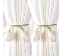 champracer Lot de 2 embrasses de rideau - Jolies fleurs colorées - Pour la maison, la chambre d'enfant - Décoration (B)
