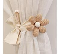 champracer Lot de 2 embrasses de rideau, jolies fleurs, corde pour décoration de maison bohème, chambre d'enfant, kaki