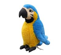 champracer Oiseau en peluche perroquet - Douce et douillette - Pour enfants - Longueur : 30 cm - Bleu - Jaune - Perroquet - Jouet pour enfants, filles et garçons (30 cm, bleu)