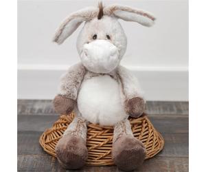 champracer Poupée au motif d'âne, Trotro le petit âne, doudou debout - Adorable poupée d'âne suspendue - Peluche réaliste en peluche douce - Pour câliner et jouer (marron, 32 cm)