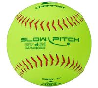 Champro ASA Lot de 12 balles de Softball à Lancer Lent 28 cm avec Housse Durahide et Calibre 52
