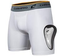 Champro Boxer de Compression avec Bonnet en Polyester/élasthanne, Adulte S, Blanc