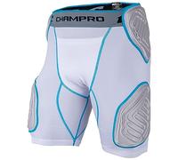 Champro Bull Rush Ceinture à 5 Coussinets Blanc/Gris Taille M