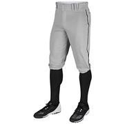 CHAMPRO Crown Baseball Knickers with Braid Culotte Triple Couronne en Polyester avec Tresse, Gris et Noir, M Homme