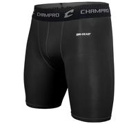 Champro CS4ABM Short de Compression en Polyester/élasthanne, Noir, M Mixte