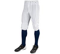 CHAMPRO Culotte de Baseball BPPINKAWNPM Triple Couronne à Rayures Fines en Polyester pour Homme Blanc/Bleu Marine Taille M