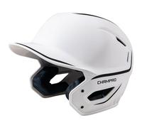 Champro HXE Casque de baseball bicolore mat Taille M Blanc
