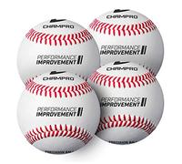 Champro Lot de 4 balles de Baseball d'entraînement (Blanc, 19,1 cm)
