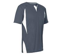 Champro Maillot de Baseball/Softball pour Homme BS63AGHW3XL Wild Card en Polyester à 2 Boutons, Graphite, Blanc, XXXL