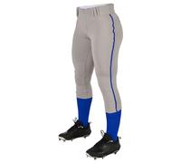 Champro Pantalon de Softball Taille Basse avec Passepoil latéral pour Homme Petit Gris - Pipe Royale.