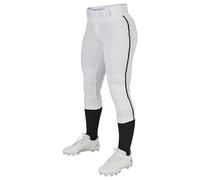 Champro Pantalon de Softball Taille Basse pour Femme avec Passepoil latéral - Pantalon Traditionnel Taille Basse avec Tresse
