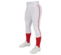 Champro Pantalon de Softball Taille Basse pour Femme avec Passepoil latéral - Pantalon Traditionnel Taille Basse avec Tresse