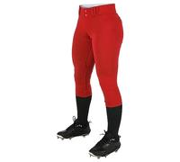 Champro Pantalon de Softball Traditionnel Taille Basse en Polyester pour Femme Rouge écarlate Taille M