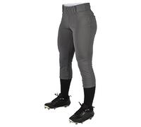 Champro Pantalon de Softball Traditionnel Taille Basse en Polyester pour Femme, Taille XL, Graphite