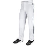 Champro Pantalon de Sport pour Adulte avec 3 couronnes à Fond Ouvert Blanc Passepoil Bleu Marine Taille XL