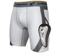 Champro- Short de Compression pour Homme, Homme, Blanc, Large