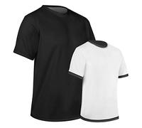 Champro Tee T-Shirt réversible, Noir, Blanc, X-Large Mixte Adulte