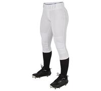 Champro Tournament Pantalon de Softball Traditionnel Taille Basse en Polyester pour Femme, Blanc, Taille L
