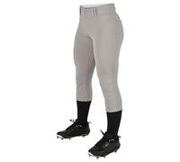 Champro Tournament Pantalon de Softball Traditionnel Taille Basse en Polyester pour Femme, Gris, Taille XL