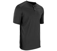 Champro Turn Two Maillot de Baseball léger en Polyester pour Adulte Noir Taille M