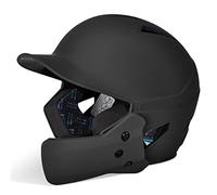 CHAMPRO Youth Hx Gamer Plus Casque de batteur avec protège-mâchoire universel Noir 6 1/2
