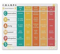 CHAMPS Behavior Management Poster Classroom Management System Educational Wall Decor Teacher Resources(Framed,16x24inch(40x60cm))