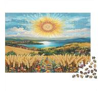 Champs de blé Puzzles pour Adultes 1000 PièCes Puzzles Jeux De Puzzle Stimulants Hands on Game Famille DéCoSourision 1000 Pièce Excellent Cadeau pour Adultes 1000pcs (75x50cm)