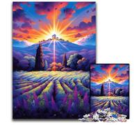 Champs de Lavande en Provence France Puzzle 1000 pièces Jeu interactif Familial pour Adultes Cadeau Artisanal avec Illustrations colorées 1000 pièces (75 x 50 cm)