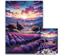 Champs de Lavande en Provence France Puzzle 1000 pièces Jeu interactif Familial pour Adultes Cadeau Artisanal avec Illustrations colorées 1000 pièces (75 x 50 cm)