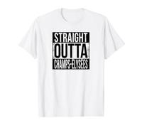 Champs-ÉLYSÉES Droit Outta T-Shirt Graphique avec Valeur, Homme, Blanc, L