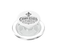 Champs-Elysées Paris France Ornée Fleur de Lis Noir PopSockets PopGrip pour MagSafe