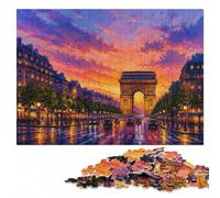 Champs Elysees Paris Night Scene Puzzle Bois Loisir, Adultes, 1000 pièces | Une activité puzzle flexible - un loisir seul ou à plusieurs sur plusieurs sessions.