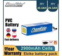 ChamRider-Batterie Lithium 36V, 48V, 20A, 30A, BMS 350W, 500W, 750W, Cellule 18650, pour Vélo, Scooter Électrique Samsung 48V21AH