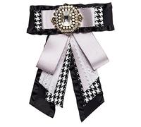 Chamvino Femme et fille mignon Big Bowknot Broche Strass Gros Nœud Papillon Clips pour Chemises Multi-couche Gros Grain Bow Broche, Zinc, Pyrite de fer