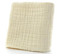 ChamXue Lange Bébé, Langes en Mousseline de Coton, Langes 105x105cm, 6 Couches, Carrés Doux Super Soft pour Peaux Sensibles pour Nouveaux, Jaune, 1 Piece