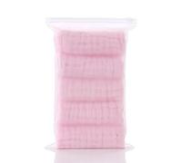 ChamXue Langes Bébé, Langes en Mousseline de Coton, Lot de 5 Langes 30x30cm, 6 Couches, Carrés Doux, Super Soft pour Peaux Sensibles pour Nouveaux (Rose, 30x30cm)