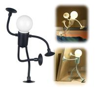Chanable S Funny Sportsman Veilleuse LED 2025 DIY Ventouse Lampe LED Unique pour Enfants Décorative Chambre Couloir, Cuisine, Salle de Bains (Noir)