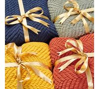 Chanasya Couverture tricotée texturée Super Douce avec Pompons - Chaude, Confortable, en Peluche légère et Moelleuse pour lit, canapé, Salon, lit - Couverture en Acrylique Jaune (127 x 165 cm), doré