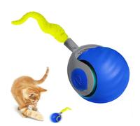 CHANCCI Speedy Tail 2.0 Jouet pour chat à queue rapide, rechargeable par USB, jouet interactif intelligent avec 2 modes, balle à déplacement automatique, jouet pour chat d'intérieur (bleu)