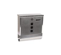 Chance E7007 Boîte Aux Lettres Individuelle En Acier Inoxydable Avec Porte-journaux, Taille M (format A4), Boîte Aux Lettres Avec Serrure Couverte, Porte-carte Et Porte-journaux, Inox - Arregui