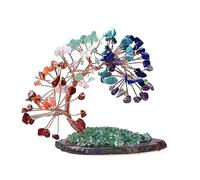 Chance et Richesse Cristal Naturel Pierre précieuse Gravier Roche Quartz Pierre Granule Agate Fleur Reiki ing Décoration de la Maison DIY Artisanat Chakra Argent Arbre