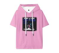 Chance The Rapper Star Line Album Merch T-shirts à capuche unisexe à manches courtes Vêtements décontractés tendance, rose, M