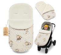 Chancelière Bébé Poussette 90x45 cm en Boucle: 90x45 cm - Doublure toute douce et Coupe Universelle - Extérieur coupe-vent lavable à 30 degrés Buggy Bébé et Enfant Oeko-Tex Girafe