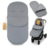 Chancelière Bébé Poussette 90x45 cm en Minky: 90x45 cm - Doublure toute douce et Coupe Universelle - Extérieur coupe-vent lavable à 30 degrés Buggy Bébé et Enfant Oeko-Tex Gris foncé